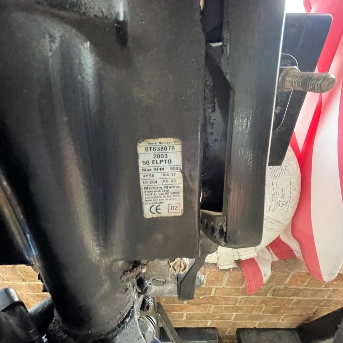 used Mercury outboard motors 2003 Mercury 50 HP 2-Stroke boat motor thumbnail